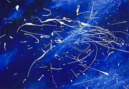 制作過程「夜空に漂う」