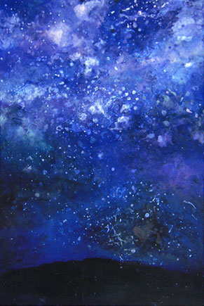 制作過程「夜空に漂う」