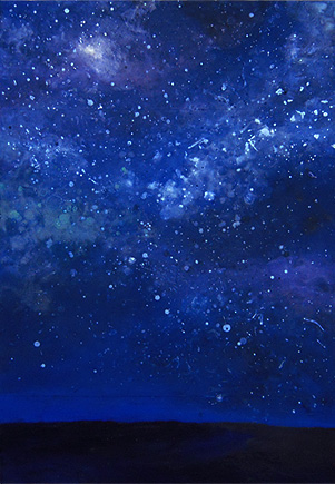 制作過程「夜空に漂う」