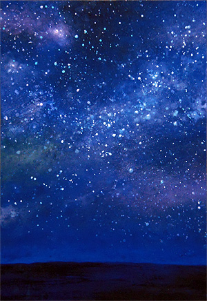 制作過程「夜空に漂う」