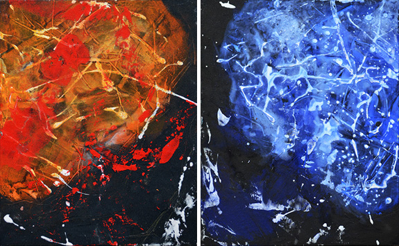 制作過程「雷神火山」