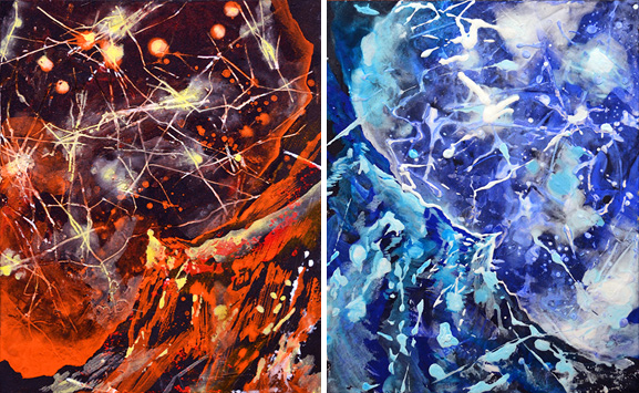 制作過程「雷神火山」