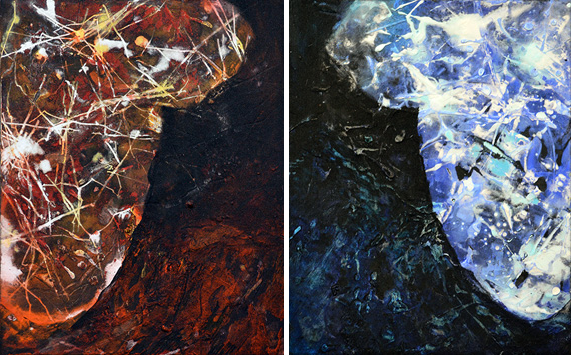 制作過程「雷神火山」