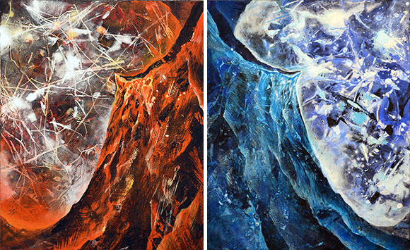 制作過程「雷神火山」