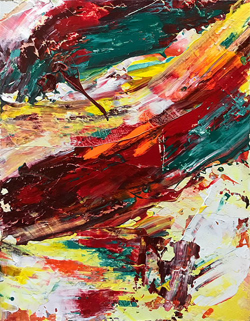 制作過程「飛び跳ねる炎」