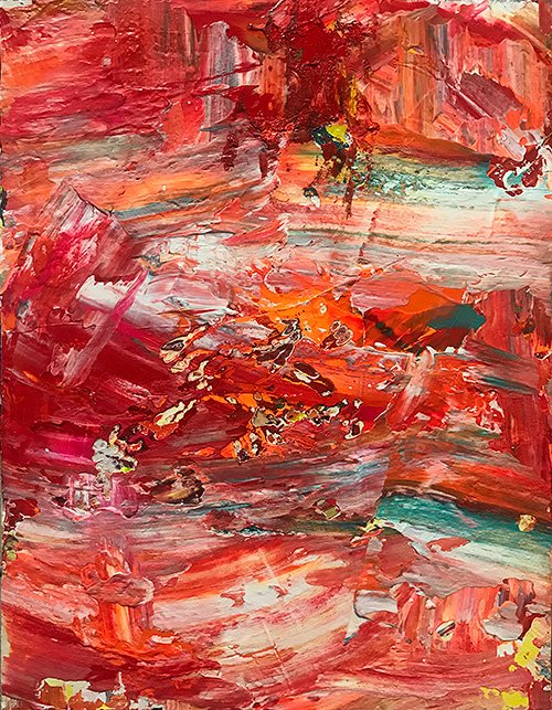 制作過程「飛び跳ねる炎」