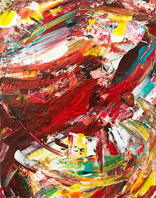 制作過程「飛び跳ねる炎」