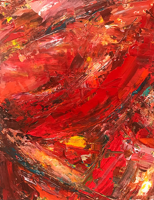 制作過程「飛び跳ねる炎」