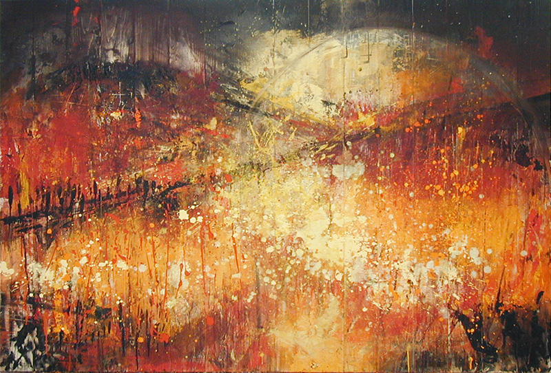 制作過程「映画「同じ月を見ている」使用絵画」