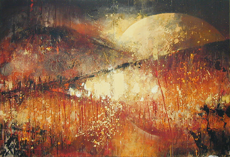 制作過程「映画「同じ月を見ている」使用絵画」