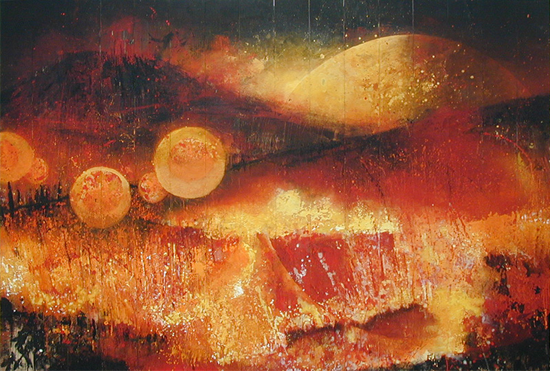 制作過程「映画「同じ月を見ている」使用絵画」