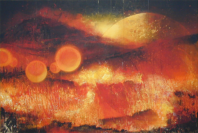 制作過程「映画「同じ月を見ている」使用絵画」