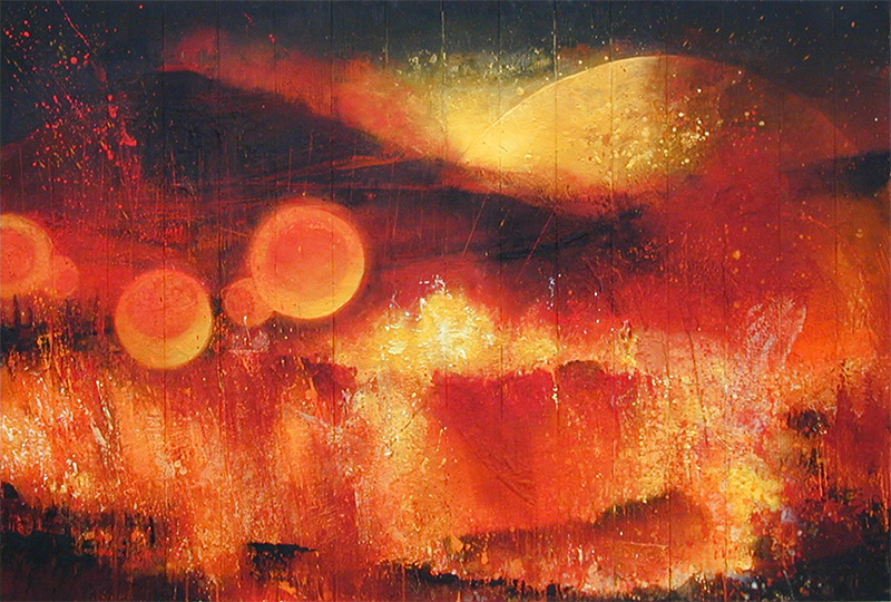 制作過程「映画「同じ月を見ている」使用絵画」