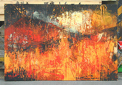 途中段階の作品：映画「同じ月を見ている」使用絵画