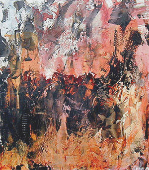 制作過程「奮える岩」