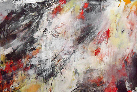 制作過程「迫る炎」