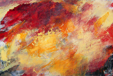 制作過程「迫る炎」