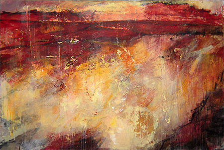 制作過程「迫る炎」