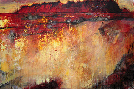 制作過程「迫る炎」