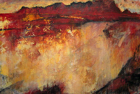 制作過程「迫る炎」