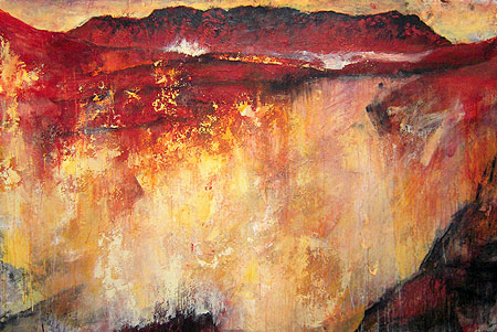 制作過程「迫る炎」