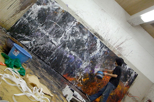 制作過程「炎山雷鳴」