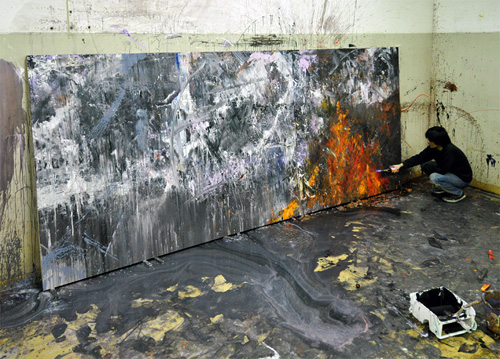 制作過程「炎山雷鳴」