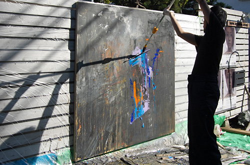 制作過程「炎中山脈」