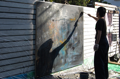 制作過程「炎中山脈」