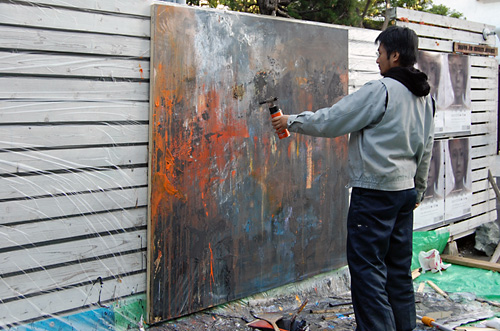 制作過程「炎中山脈」