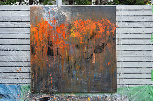 制作過程「炎中山脈」