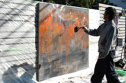 制作過程「炎中山脈」