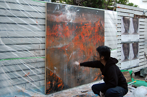 制作過程「炎中山脈」