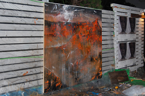 制作過程「炎中山脈」