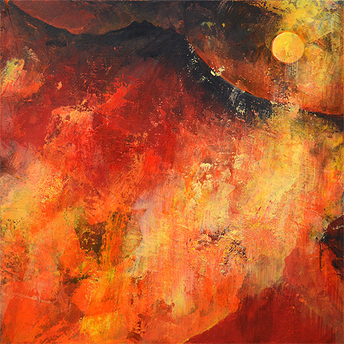 制作過程「激情」（藤本ひとみ著「士道残照 - 幕末京都守護職始末」装画作品）