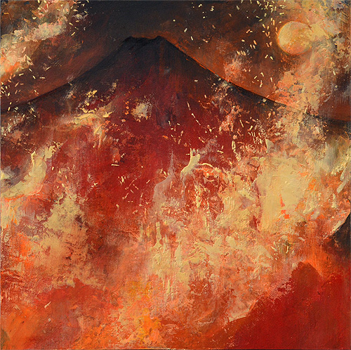 制作過程「激情」（藤本ひとみ著「士道残照 - 幕末京都守護職始末」装画作品）