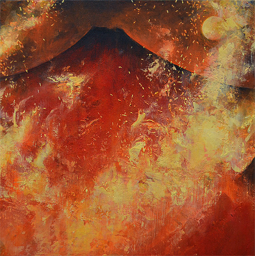 制作過程「激情」（藤本ひとみ著「士道残照 - 幕末京都守護職始末」装画作品）