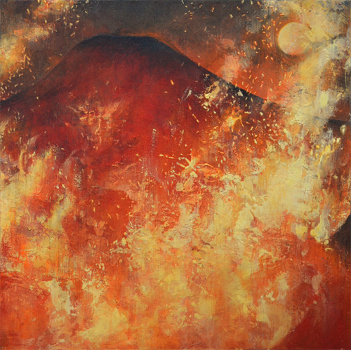 制作過程「激情」（藤本ひとみ著「士道残照 - 幕末京都守護職始末」装画作品）