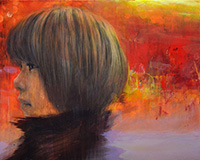 彼方を見つめる