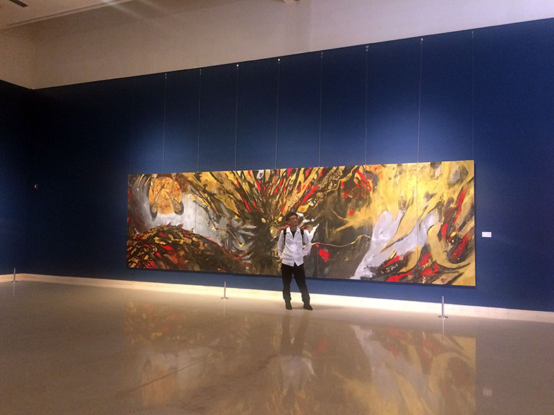 2019年「当代日本岩彩画作品展」展示風景写真