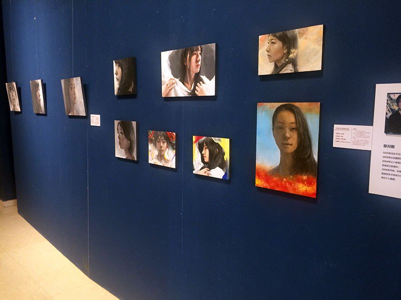 2019年「当代日本岩彩画作品展」展示風景写真