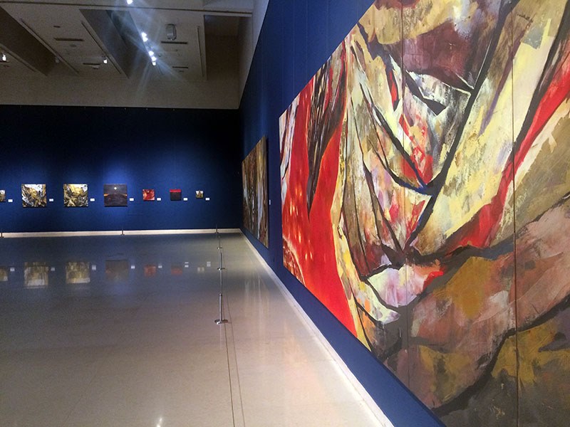 2019年「当代日本岩彩画作品展」展示風景写真