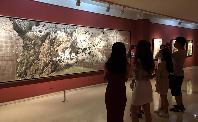 2019年「当代日本岩彩画作品展」展示風景写真