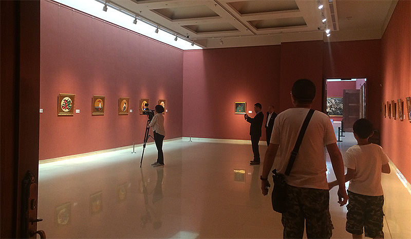 2019年「当代日本岩彩画作品展」展示風景写真